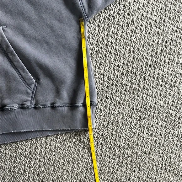 Abercrombie & Fitch Charcoal Hoodie Soft A&F Essentials Gray Large Cropped - Picture 5 of 9